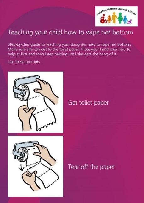 girl bottom wiping image